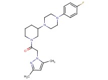 1-{1-[(3,5-dimethyl-1H-pyrazol-1-yl)acetyl]-3-piperidinyl}-4-(4-fluorophenyl)piperazine