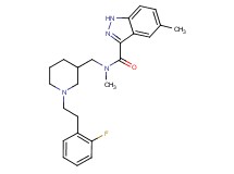 N-({1-[2-(2-fluorophenyl)ethyl]-3-piperidinyl}methyl)-N,5-dimethyl-1H-indazole-3-carboxamide