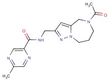N-[(5-acetyl-5,6,7,8-tetrahydro-4H-pyrazolo[1,5-a][1,4]diazepin-2-yl)methyl]-5-methylpyrazine-2-carboxamide