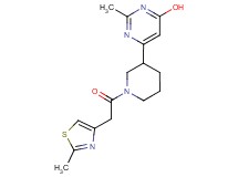 2-methyl-6-{1-[(2-methyl-1,3-thiazol-4-yl)acetyl]-3-piperidinyl}-4-pyrimidinol