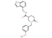 N-(1H-indol-4-ylmethyl)-1-(3-methoxybenzyl)-6-oxo-3-piperidinecarboxamide
