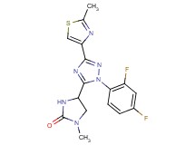 4-[1-(2,4-difluorophenyl)-3-(2-methyl-1,3-thiazol-4-yl)-1H-1,2,4-triazol-5-yl]-1-methylimidazolidin-2-one