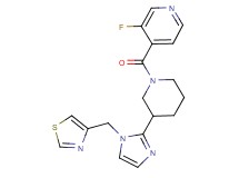 3-fluoro-4-({3-[1-(1,3-thiazol-4-ylmethyl)-1H-imidazol-2-yl]-1-piperidinyl}carbonyl)pyridine