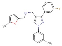 1-[3-(3-fluorophenyl)-1-(3-methylphenyl)-1H-pyrazol-4-yl]-N-[(5-methyl-2-furyl)methyl]methanamine