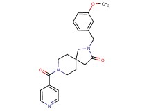 8-isonicotinoyl-2-(3-methoxybenzyl)-2,8-diazaspiro[4.5]decan-3-one