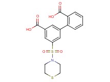 5'-(thiomorpholin-4-ylsulfonyl)biphenyl-2,3'-dicarboxylic acid