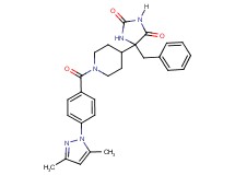 5-benzyl-5-{1-[4-(3,5-dimethyl-1H-pyrazol-1-yl)benzoyl]-4-piperidinyl}-2,4-imidazolidinedione