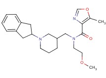 N-{[1-(2,3-dihydro-1H-inden-2-yl)piperidin-3-yl]methyl}-N-(2-methoxyethyl)-5-methyl-1,3-oxazole-4-carboxamide