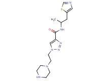 N-[1-methyl-2-(1,3-thiazol-5-yl)ethyl]-1-(2-piperazin-1-ylethyl)-1H-1,2,3-triazole-4-carboxamide