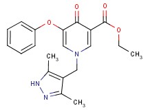 ethyl 1-[(3,5-dimethyl-1H-pyrazol-4-yl)methyl]-4-oxo-5-phenoxy-1,4-dihydropyridine-3-carboxylate