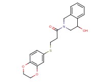 2-[3-(2,3-dihydro-1,4-benzodioxin-6-ylthio)propanoyl]-1,2,3,4-tetrahydroisoquinolin-4-ol