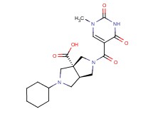 (3aR*,6aR*)-2-cyclohexyl-5-[(1-methyl-2,4-dioxo-1,2,3,4-tetrahydropyrimidin-5-yl)carbonyl]hexahydropyrrolo[3,4-c]pyrrole-3a(1H)-carboxylic acid