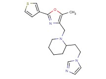 2-[2-(1H-imidazol-1-yl)ethyl]-1-{[5-methyl-2-(3-thienyl)-1,3-oxazol-4-yl]methyl}piperidine