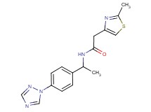 2-(2-methyl-1,3-thiazol-4-yl)-N-{1-[4-(1H-1,2,4-triazol-1-yl)phenyl]ethyl}acetamide