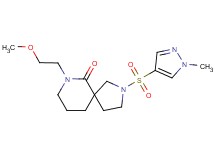 7-(2-methoxyethyl)-2-[(1-methyl-1H-pyrazol-4-yl)sulfonyl]-2,7-diazaspiro[4.5]decan-6-one