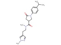 1-(4-isopropylphenyl)-N-methyl-N-[2-(1-methyl-1H-pyrazol-4-yl)ethyl]-5-oxo-3-pyrrolidinecarboxamide