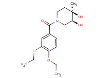 (3S*,4R*)-1-(3,4-diethoxybenzoyl)-4-methylpiperidine-3,4-diol