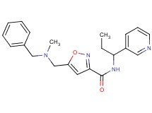 5-{[benzyl(methyl)amino]methyl}-N-(1-pyridin-3-ylpropyl)isoxazole-3-carboxamide