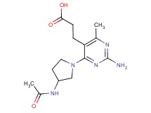 3-{4-[3-(acetylamino)pyrrolidin-1-yl]-2-amino-6-methylpyrimidin-5-yl}propanoic acid