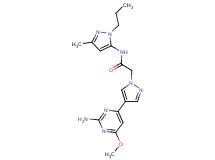 2-[4-(2-amino-6-methoxypyrimidin-4-yl)-1H-pyrazol-1-yl]-N-(3-methyl-1-propyl-1H-pyrazol-5-yl)acetamide