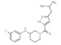 N-(3-fluorophenyl)-1-[(3-isobutyl-1H-pyrazol-5-yl)carbonyl]-3-piperidinamine