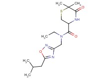 N-ethyl-N-[(5-isobutyl-1,2,4-oxadiazol-3-yl)methyl]-6,6-dimethyl-5-oxothiomorpholine-3-carboxamide
