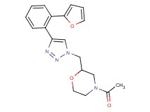 4-acetyl-2-({4-[2-(2-furyl)phenyl]-1H-1,2,3-triazol-1-yl}methyl)morpholine