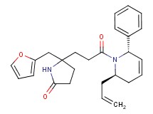 5-{3-[(2R*,6S*)-2-allyl-6-phenyl-3,6-dihydro-1(2H)-pyridinyl]-3-oxopropyl}-5-(2-furylmethyl)-2-pyrrolidinone