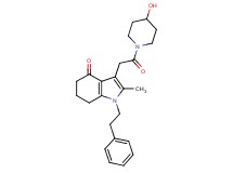 3-[2-(4-hydroxy-1-piperidinyl)-2-oxoethyl]-2-methyl-1-(2-phenylethyl)-1,5,6,7-tetrahydro-4H-indol-4-one