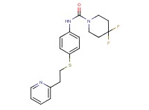 4,4-difluoro-N-{4-[(2-pyridin-2-ylethyl)thio]phenyl}piperidine-1-carboxamide