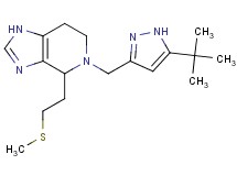 5-[(5-tert-butyl-1H-pyrazol-3-yl)methyl]-4-[2-(methylthio)ethyl]-4,5,6,7-tetrahydro-1H-imidazo[4,5-c]pyridine