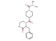 4-[(2-benzyl-3-oxopiperazin-1-yl)carbonyl]-N,N-dimethylpiperidine-1-carboxamide