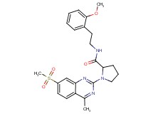 N-[2-(2-methoxyphenyl)ethyl]-1-[4-methyl-7-(methylsulfonyl)-2-quinazolinyl]prolinamide