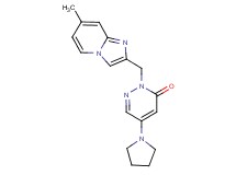 2-[(7-methylimidazo[1,2-a]pyridin-2-yl)methyl]-5-(1-pyrrolidinyl)-3(2H)-pyridazinone
