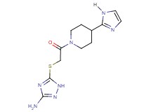 5-({2-[4-(1H-imidazol-2-yl)piperidin-1-yl]-2-oxoethyl}thio)-1H-1,2,4-triazol-3-amine
