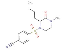 4-[(2-butyl-4-methyl-3-oxo-1-piperazinyl)sulfonyl]benzonitrile
