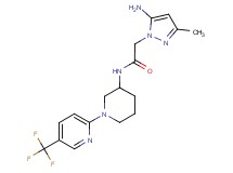 2-(5-amino-3-methyl-1H-pyrazol-1-yl)-N-{1-[5-(trifluoromethyl)-2-pyridinyl]-3-piperidinyl}acetamide
