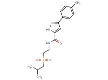 N-[2-(isobutylsulfonyl)ethyl]-3-(4-methylphenyl)-1H-pyrazole-5-carboxamide