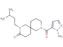 2-(3-methylbutyl)-8-[(1-methyl-1H-pyrazol-5-yl)carbonyl]-2,8-diazaspiro[5.5]undecan-3-one