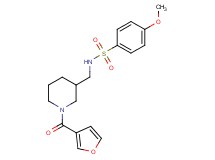 N-{[1-(3-furoyl)-3-piperidinyl]methyl}-4-methoxybenzenesulfonamide