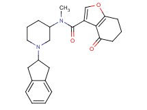 N-[1-(2,3-dihydro-1H-inden-2-yl)-3-piperidinyl]-N-methyl-4-oxo-4,5,6,7-tetrahydro-1-benzofuran-3-carboxamide