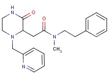 N-methyl-2-[3-oxo-1-(2-pyridinylmethyl)-2-piperazinyl]-N-(2-phenylethyl)acetamide