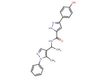 3-(4-hydroxyphenyl)-N-[1-(5-methyl-1-phenyl-1H-pyrazol-4-yl)ethyl]-1H-pyrazole-5-carboxamide