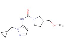 N-[1-(cyclopropylmethyl)-1H-pyrazol-5-yl]-3-(methoxymethyl)pyrrolidine-1-carboxamide