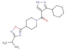 1-[(3-cyclohexyl-1H-pyrazol-4-yl)carbonyl]-4-(3-isopropyl-1,2,4-oxadiazol-5-yl)piperidine