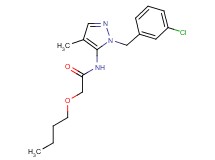 2-butoxy-N-[1-(3-chlorobenzyl)-4-methyl-1H-pyrazol-5-yl]acetamide