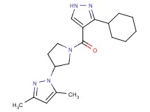 1-{1-[(3-cyclohexyl-1H-pyrazol-4-yl)carbonyl]-3-pyrrolidinyl}-3,5-dimethyl-1H-pyrazole