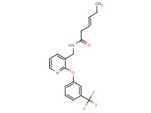 (3E)-N-({2-[3-(trifluoromethyl)phenoxy]pyridin-3-yl}methyl)hex-3-enamide