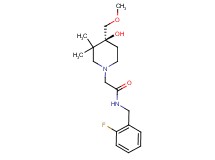 N-(2-fluorobenzyl)-2-[(4S)-4-hydroxy-4-(methoxymethyl)-3,3-dimethyl-1-piperidinyl]acetamide