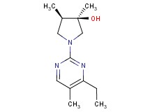 (3R*,4R*)-1-(4-ethyl-5-methyl-2-pyrimidinyl)-3,4-dimethyl-3-pyrrolidinol